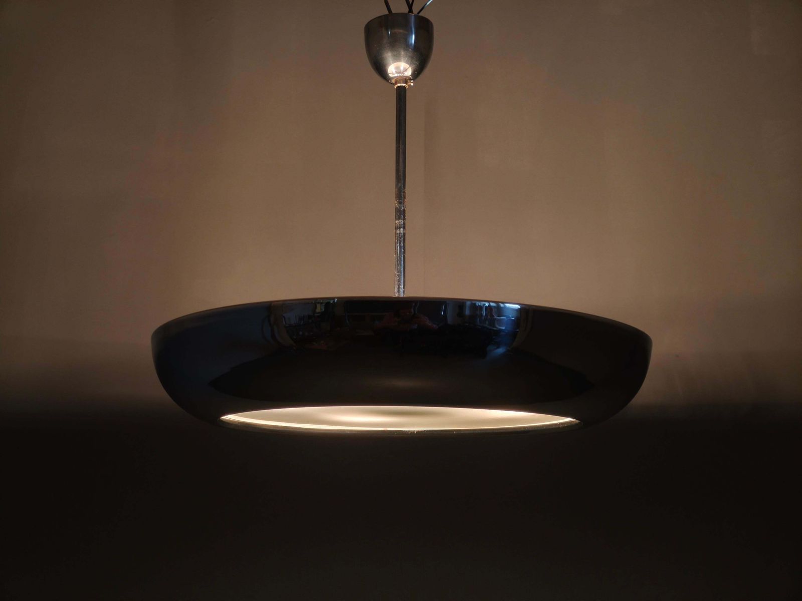 892.0 Bauhaus Ufo Chandelier By Josef Hurka For Napako, 1930s photo