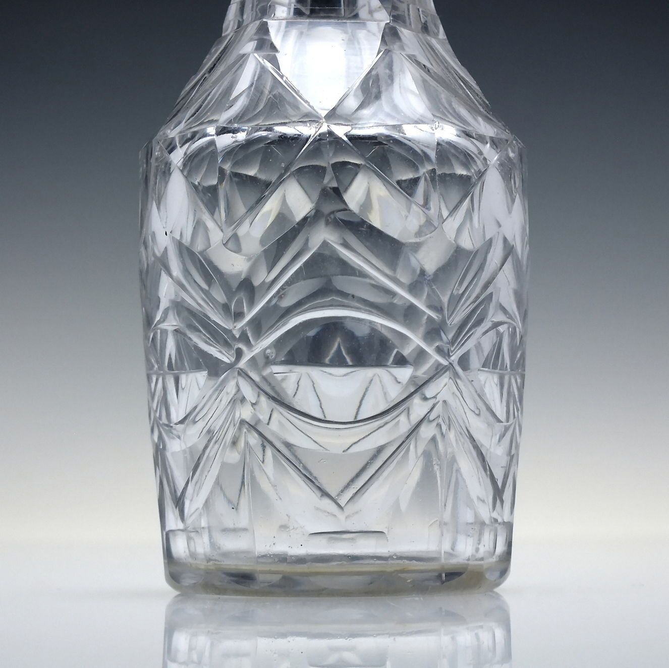 Pair Of Georgian Irish Cut Glass Oil & Vinegar Cruet Bottles With Silver Plated Stand C1770 80 photo vintage