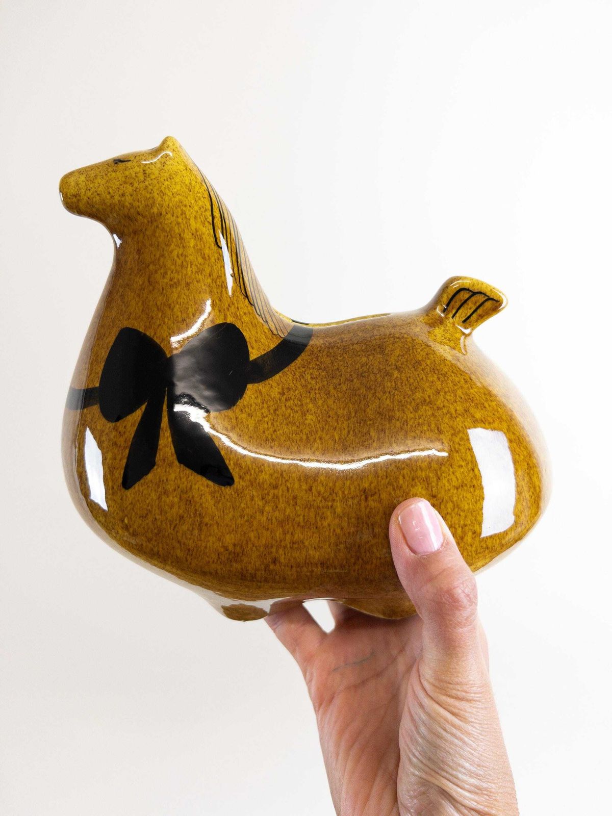 photo vintage Baldelli Horse Money Bank   Rare Mid Century Italian Pottery   Collectible Piggy Banks