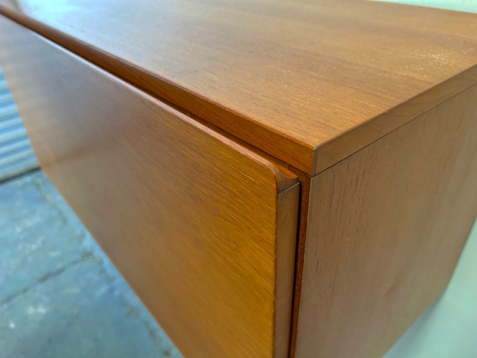 Mid Century Wall Mounted Illuminated Drop Front Desk Cabinet By Beaver & Tapley photo buy