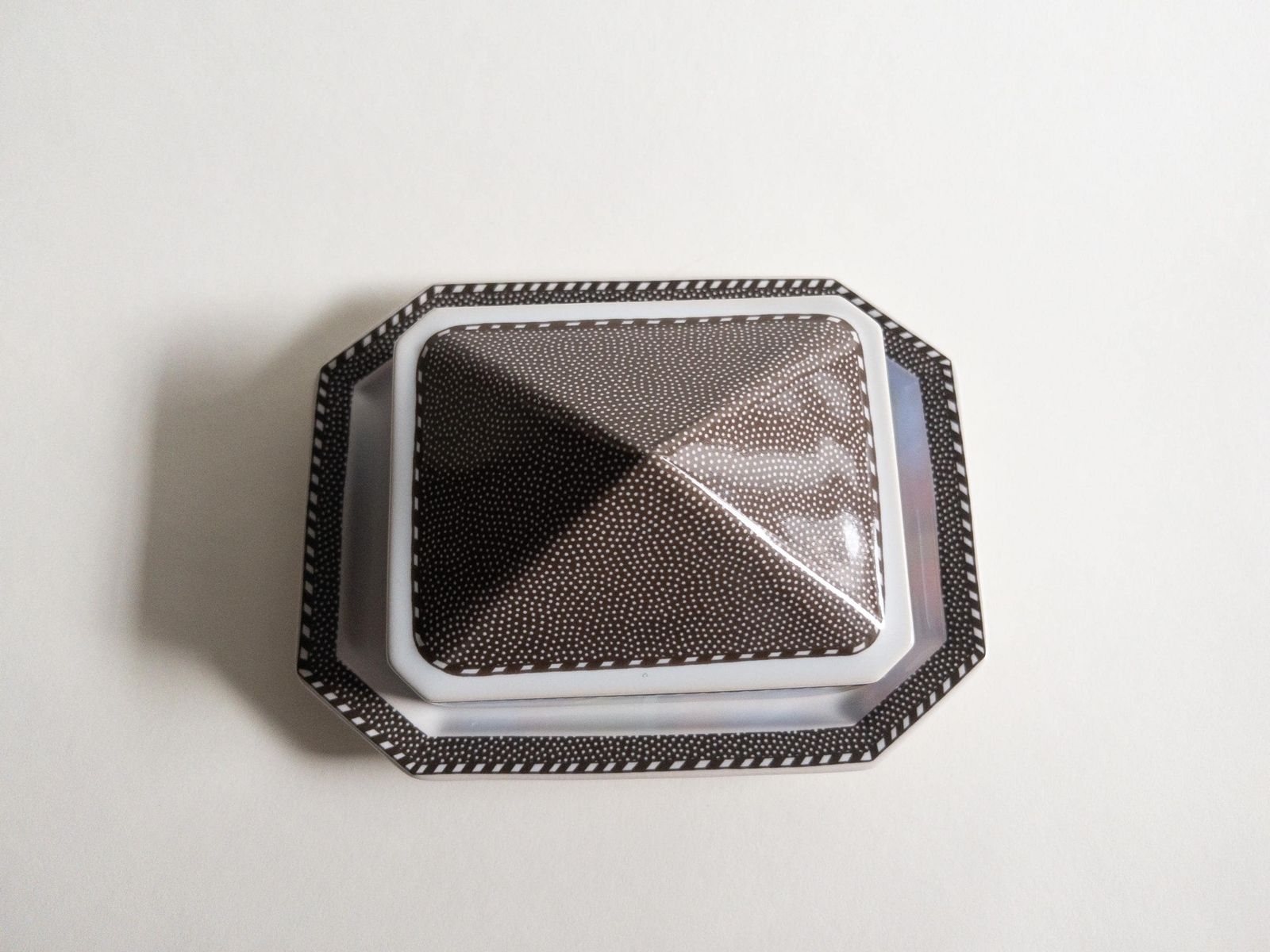 photo for sale Rosenthal Metropol Butter Dish: Postmodern Ceramic Design By Barbara Brenner
