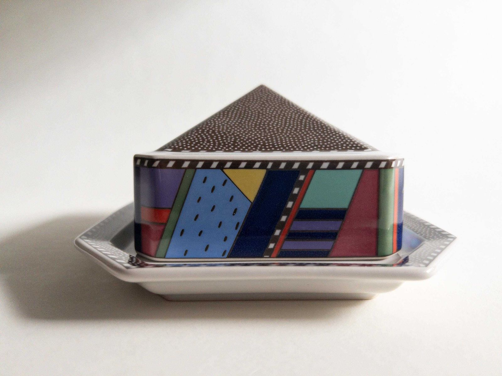 photo buy Rosenthal Metropol Butter Dish: Postmodern Ceramic Design By Barbara Brenner