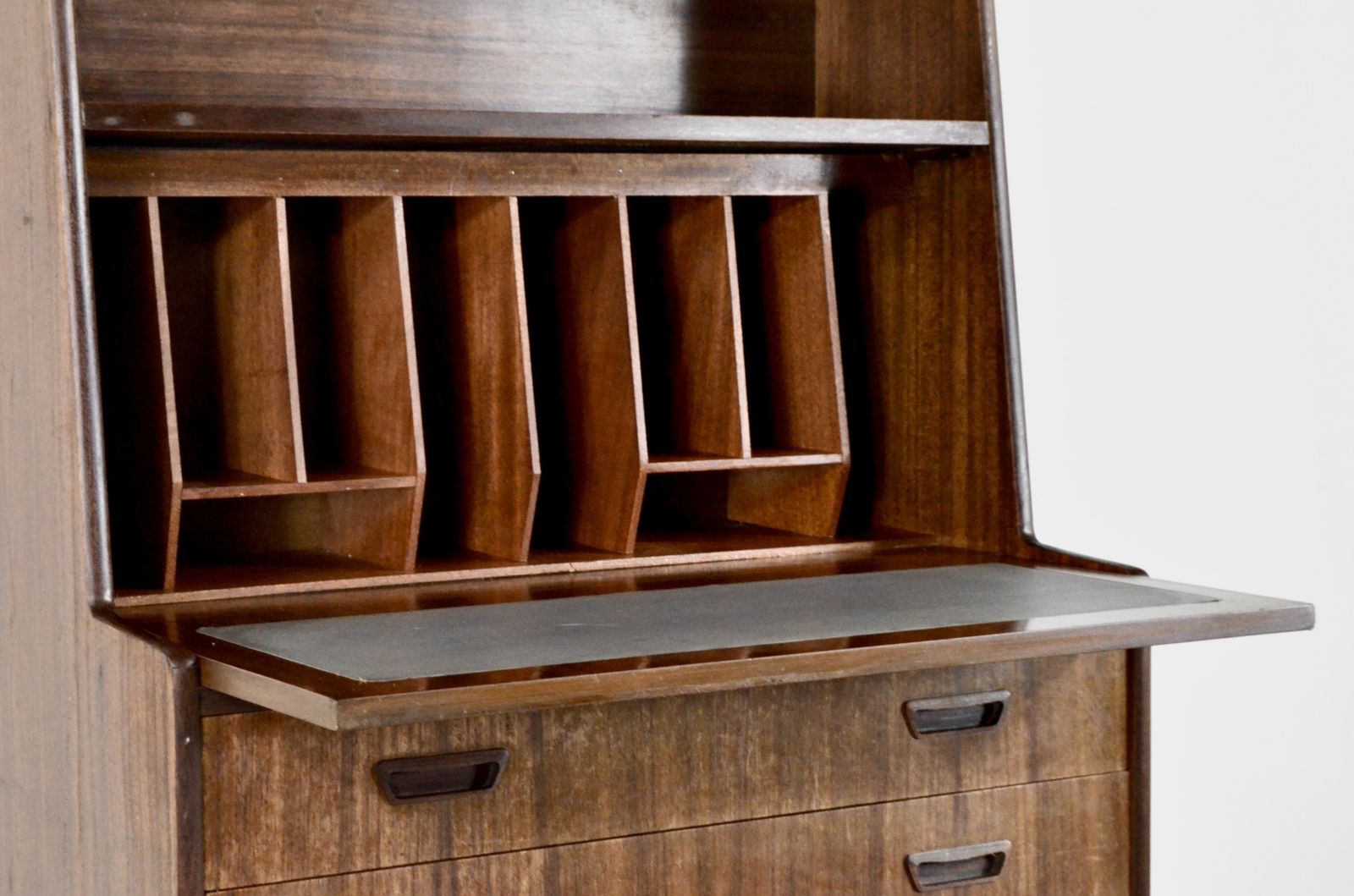 Midcentury Danish Bookcase / Bureau In Stunning Afromosia. Vintage Modern / Retro / Scandinavian. photo Furniture