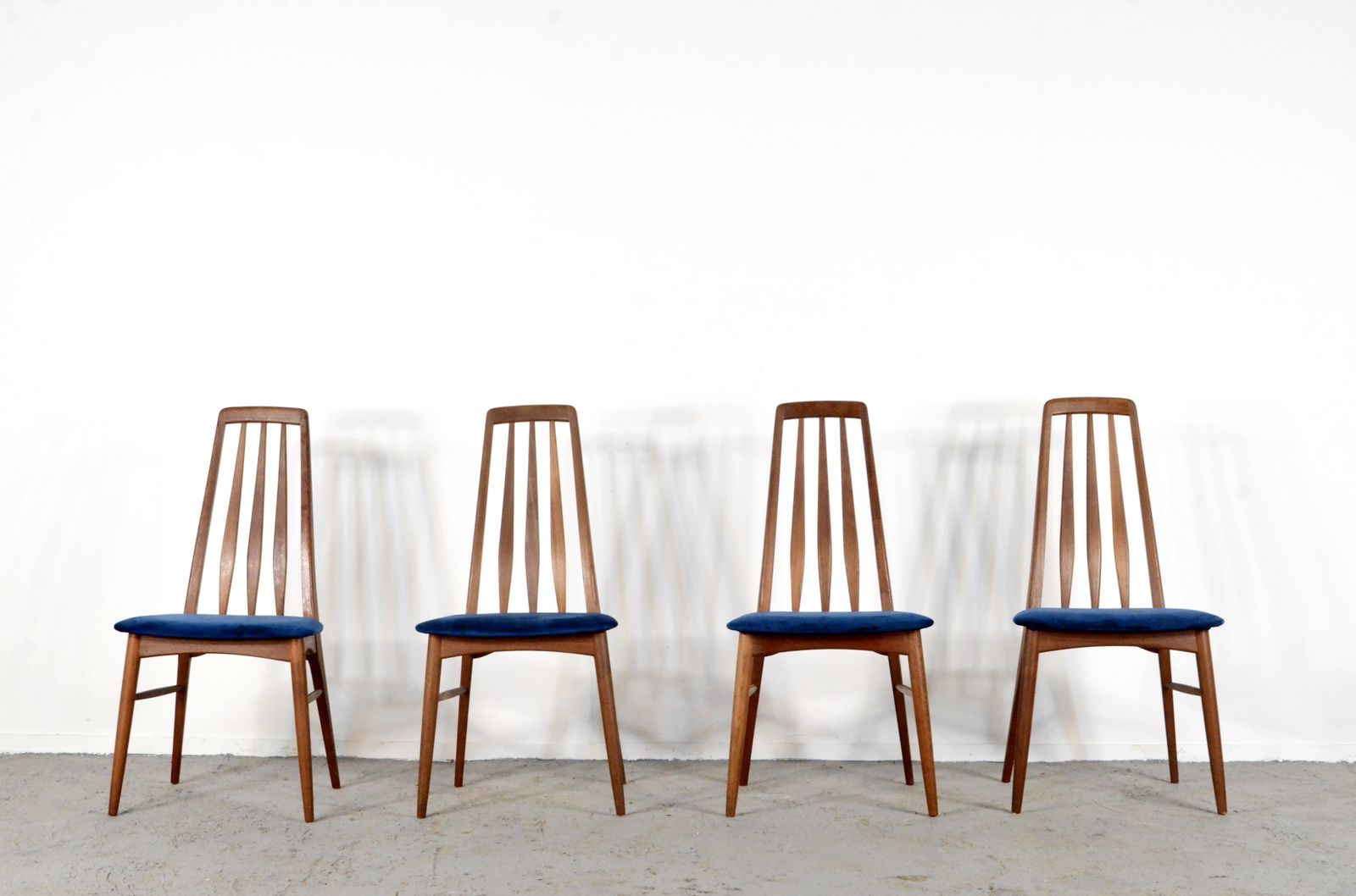 Stunning Set Of 4 Vintage Midcentury Eva Chairs By Neils Koefoed From Denmark photo Furniture