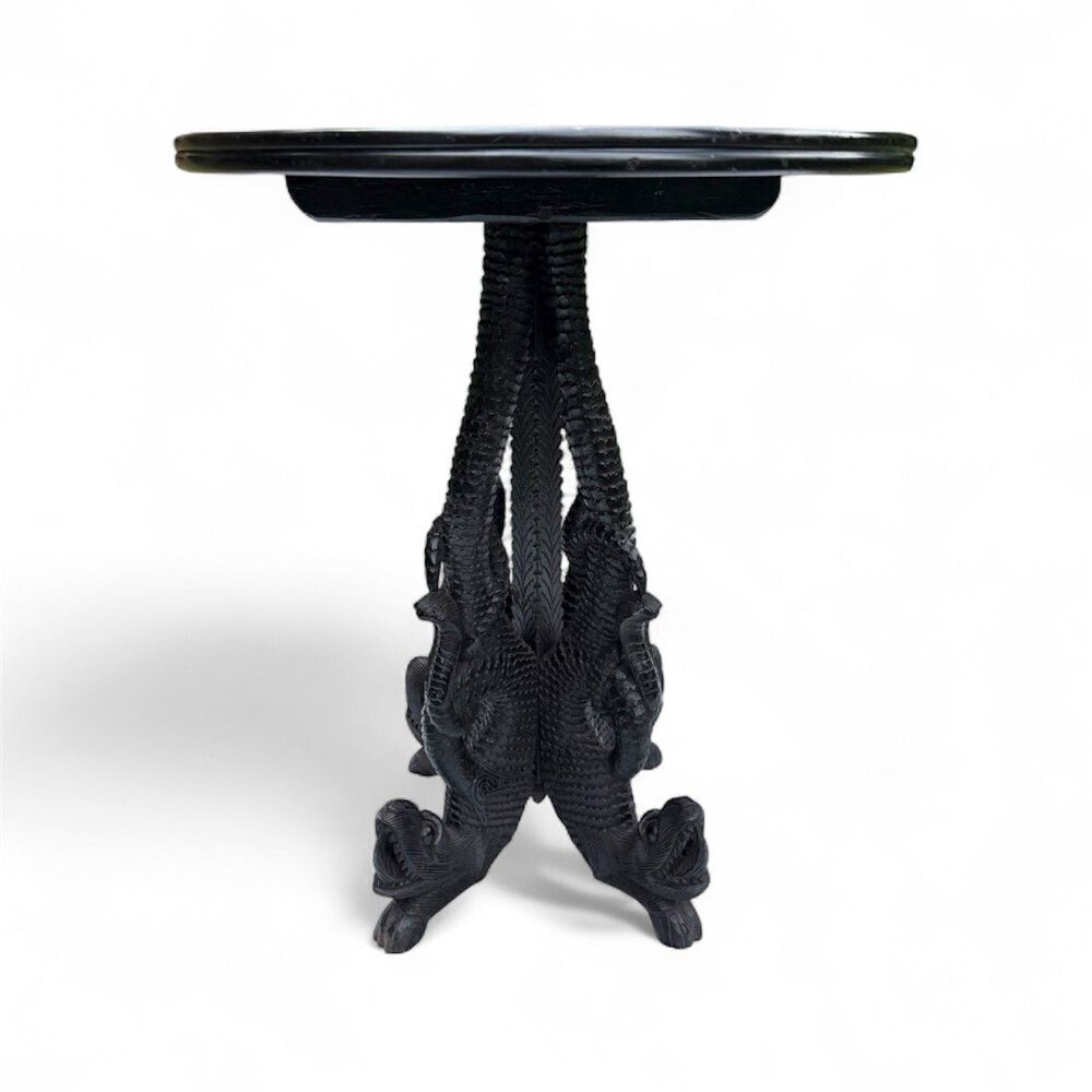 19th Century Far Eastern Rosewood Dragon Table photo Furniture