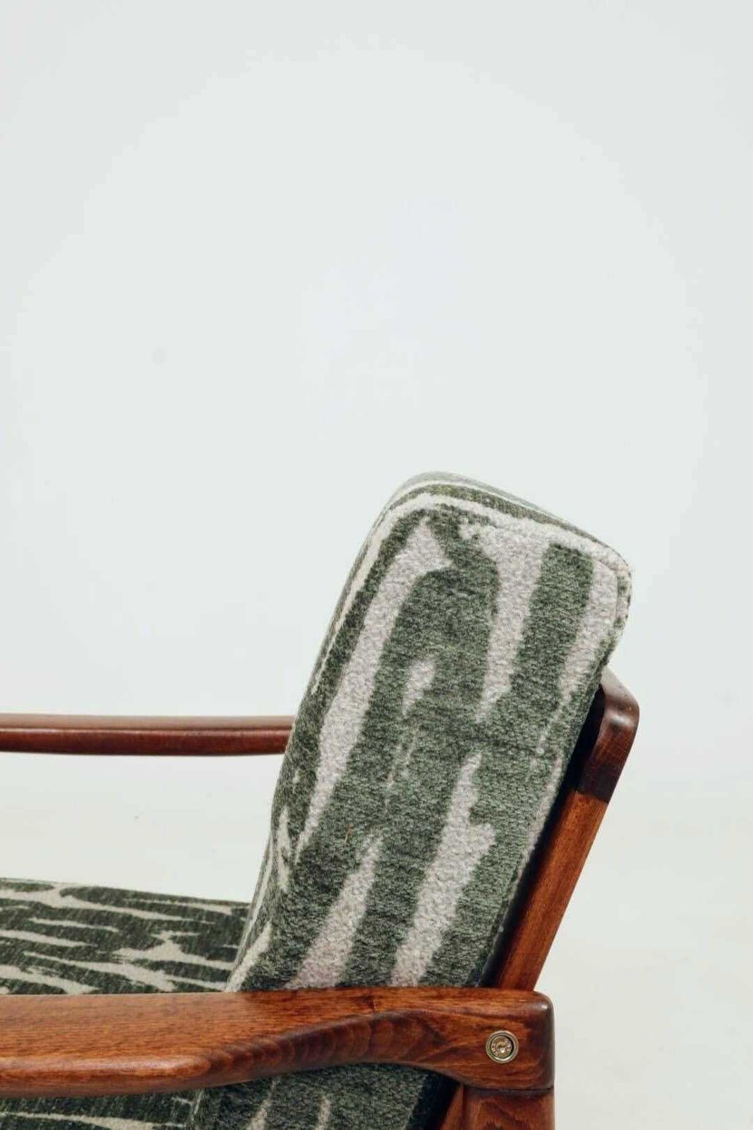 Vintage Armchair Green Cushions Classic Design Mcm Lounge Chair, 1960, Poland photo buy