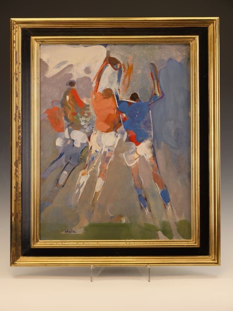 Pierre Chièze (1929–2011) Rugby The Line Out Mid Century French School photo furniture