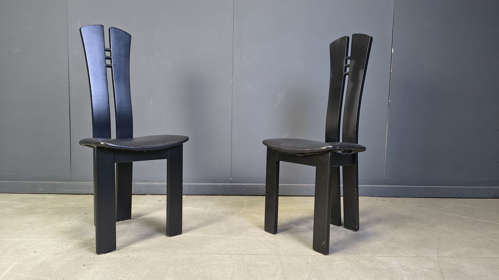 Post Modern Wooden Dining Chairs, 1980s   Set Of 6 photo furniture