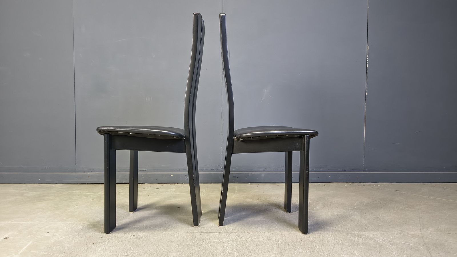 Post Modern Wooden Dining Chairs, 1980s   Set Of 6 photo for sale