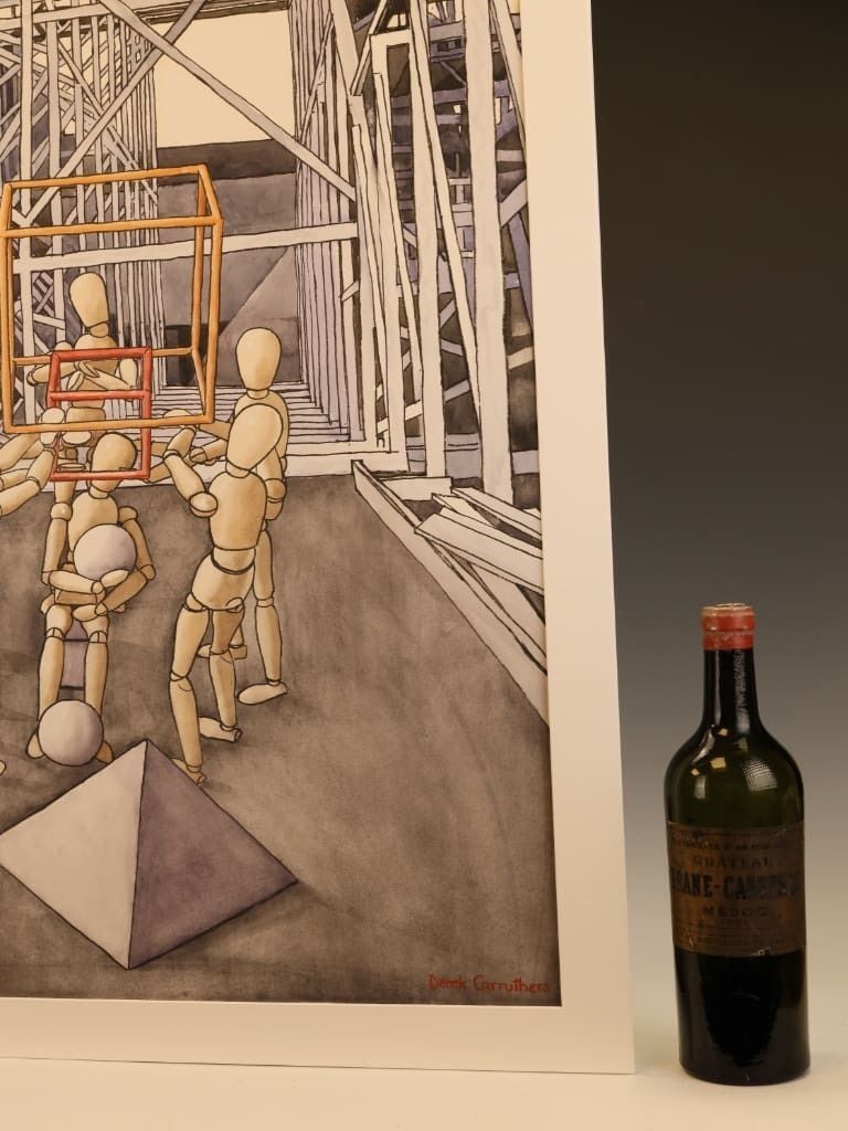 Derek Carruthers (1935–2021) – Construction Scene With Mannequin Figures – Original Watercolour, 1997 photo Art