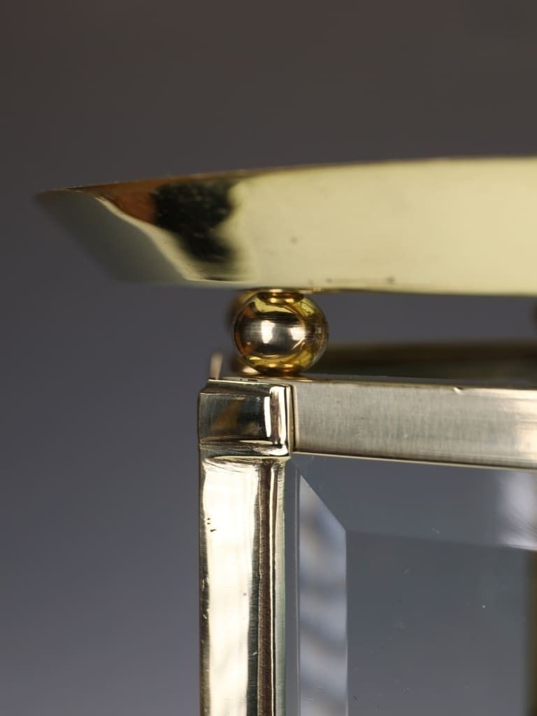 French 'Petitot' Gilt Brass Six Sided Hall Lantern photo for sale