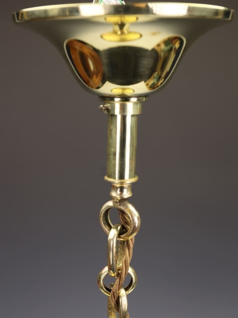 photo vinterior French 'Petitot' Gilt Brass Six Sided Hall Lantern