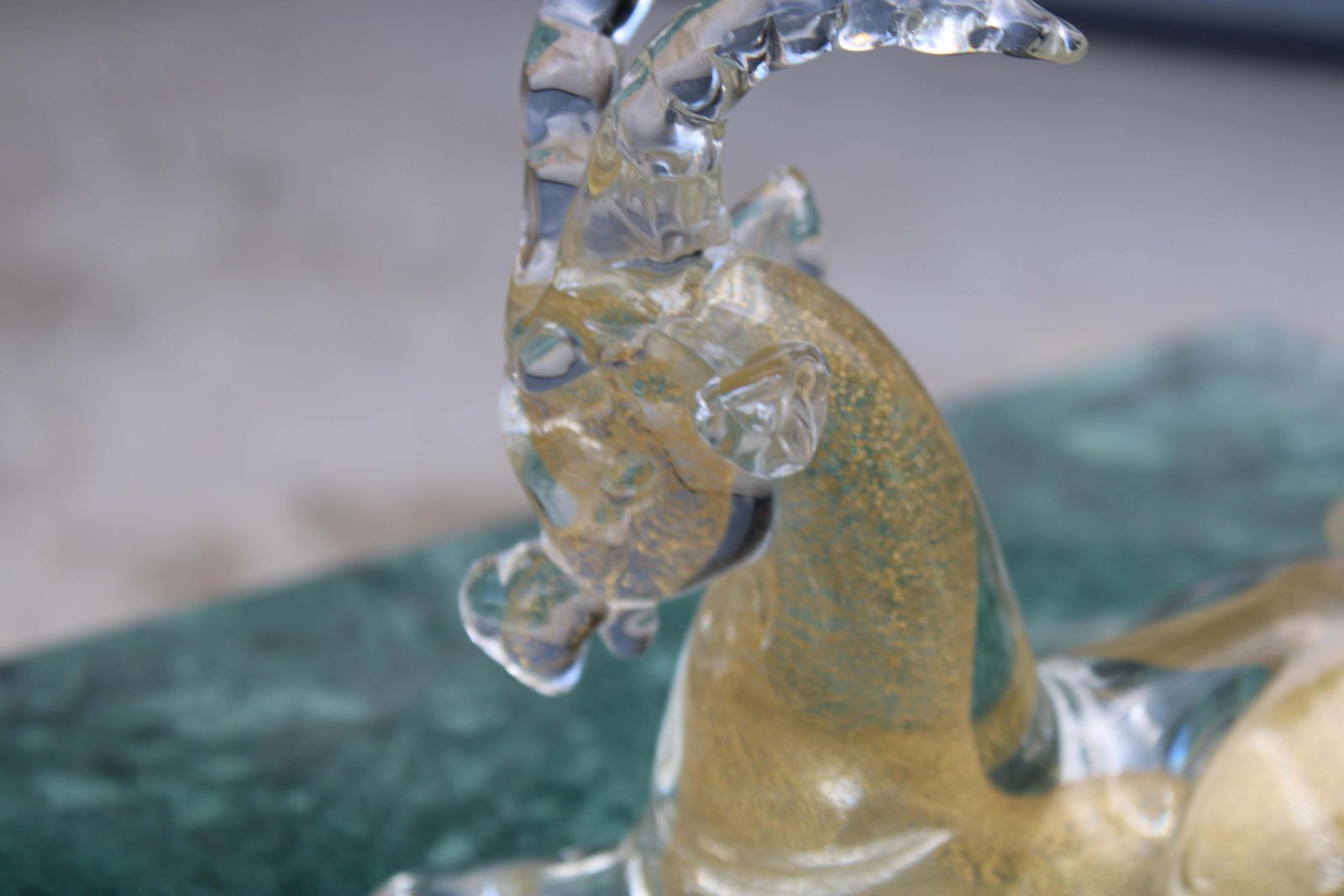 Capricorn In Murano Glass By Seguso 1950 Italy Gold Dust. photo Art