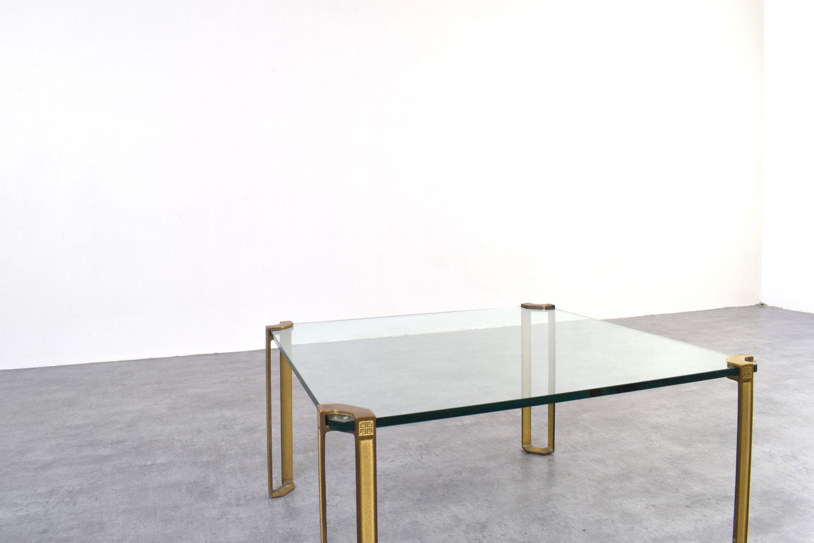 Hollywood Regency Brass And Glass Coffee Table By Peter Ghyczy, 1970s. photo Furniture