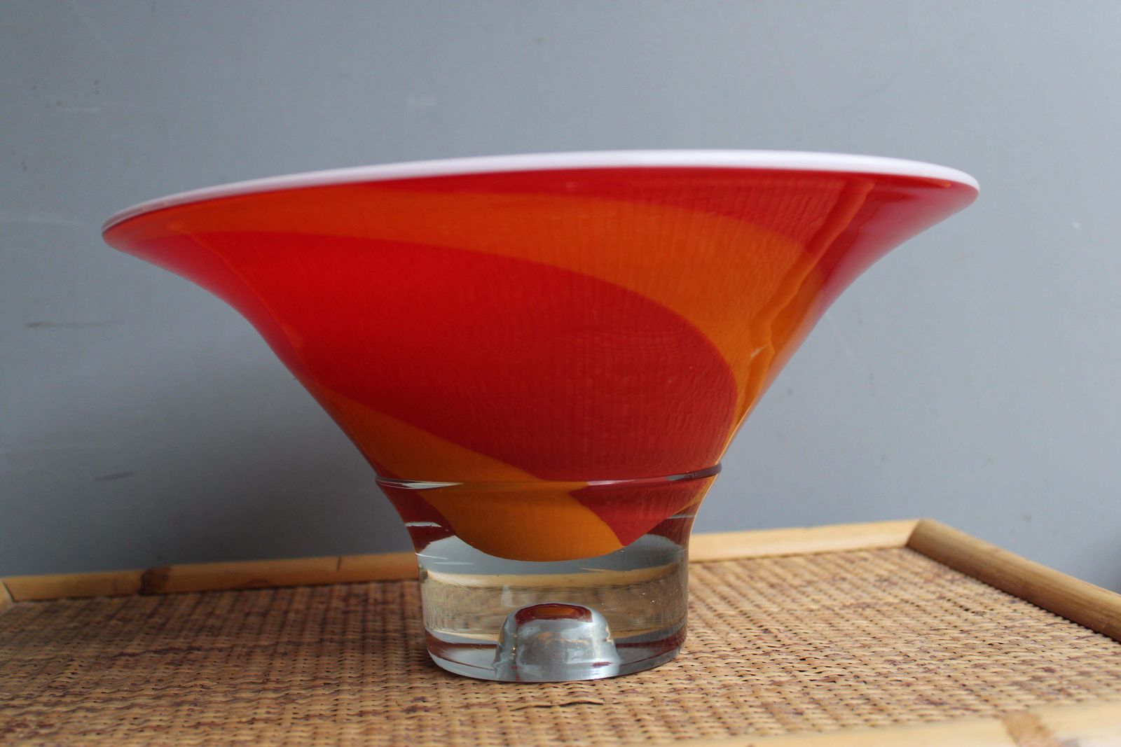 Italy Colored Murano Glass Round Cup. photo furniture