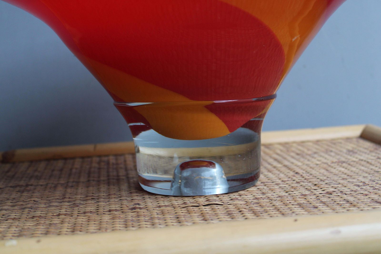 Italy Colored Murano Glass Round Cup. photo Home Decor