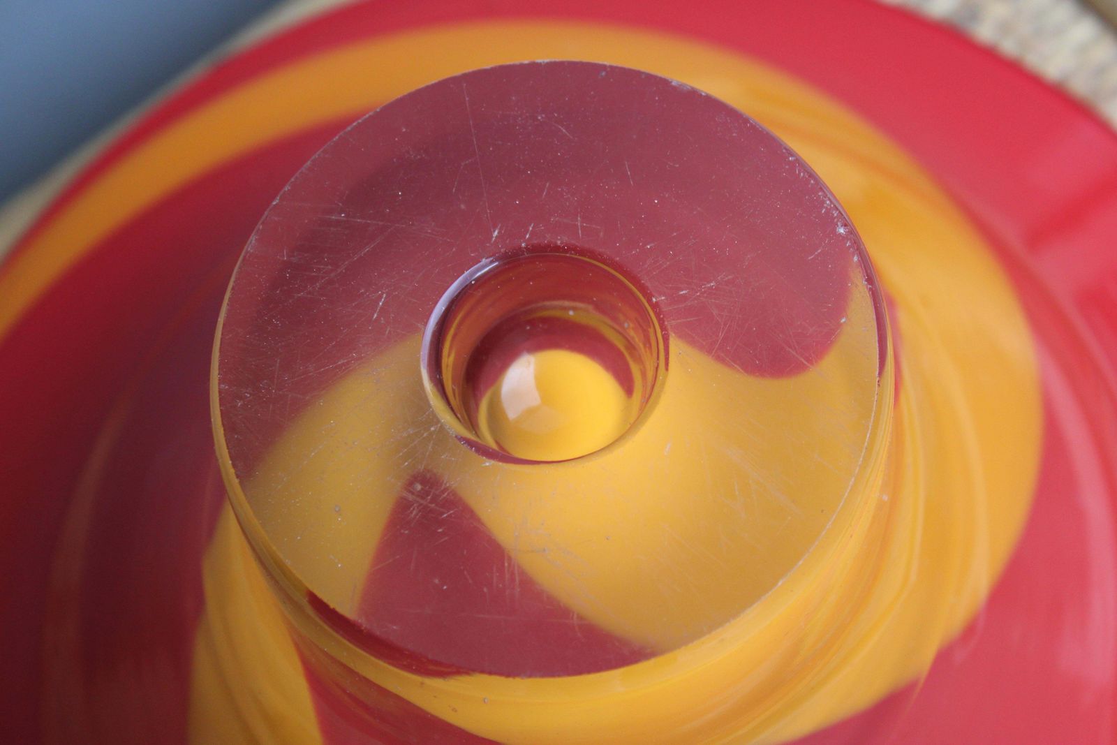 Italy Colored Murano Glass Round Cup. photo vintage