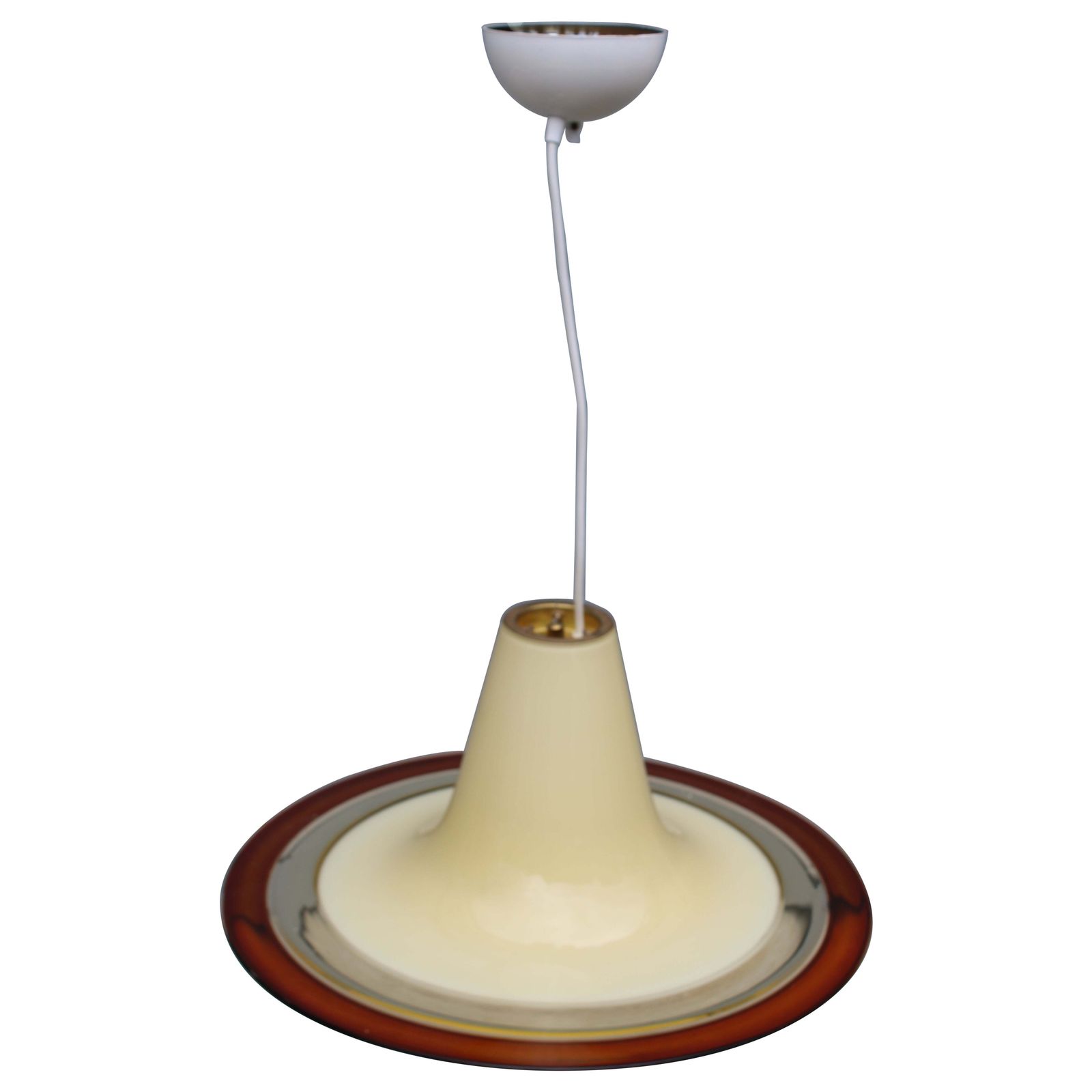 Veart 1970 Murano Glass Flying Disc Suspension Chandelier.