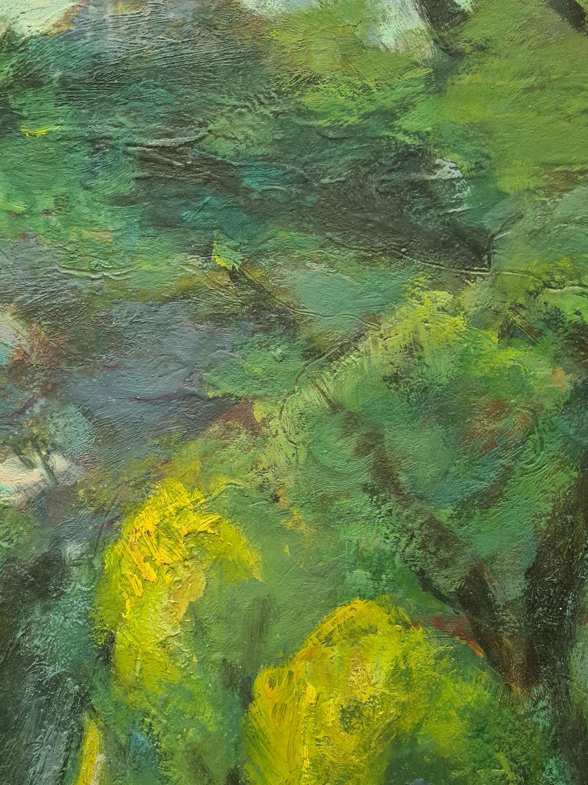 Jean Perret Sunny Wooded Glade, Mid Century Oil On Board Landscape, 54x64 Cm. photo 1010.0