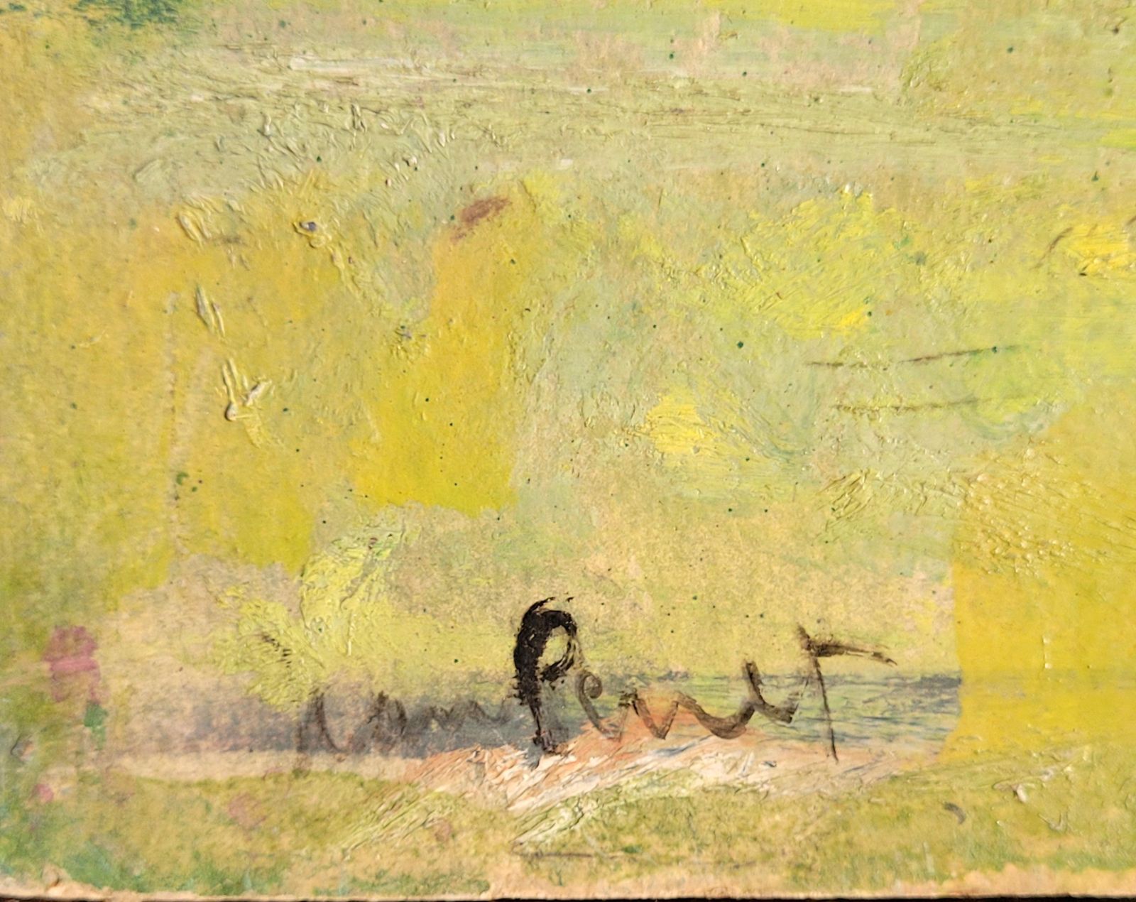photo furniture Jean Perret Provençal Landscape With Cypress Trees. Oil On Board. 44cm X 54.5cm.
