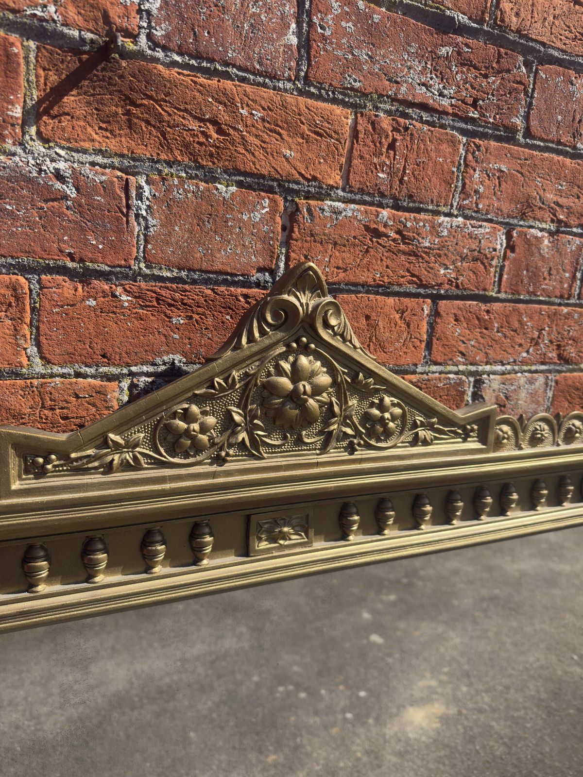 A Superb Large Antique English 19th Century Carved Wood & Gesso Gilt Overmantle Mirror. photo for sale