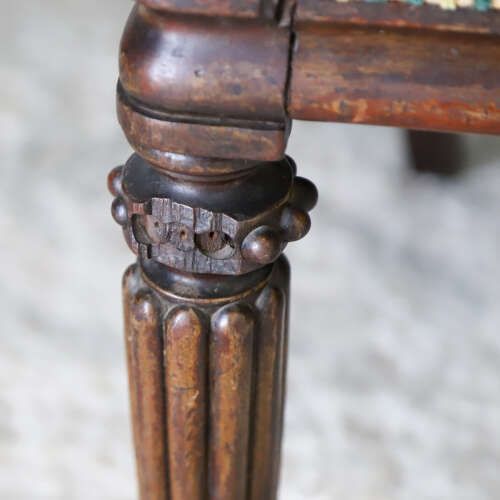 Pair Of William IV Mahogany Side Chairs With Regency Stripe Upholstery, C.1830 photo 1250.0