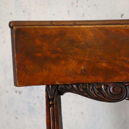 Pair Of William IV Mahogany Side Chairs With Regency Stripe Upholstery, C.1830 photo vintage