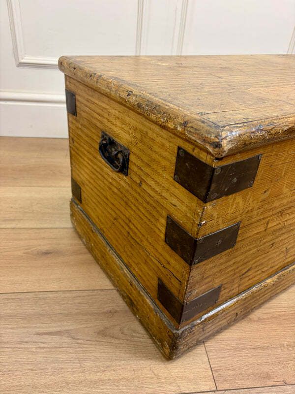 Antique Pine Storage Box Coffee Table photo buy