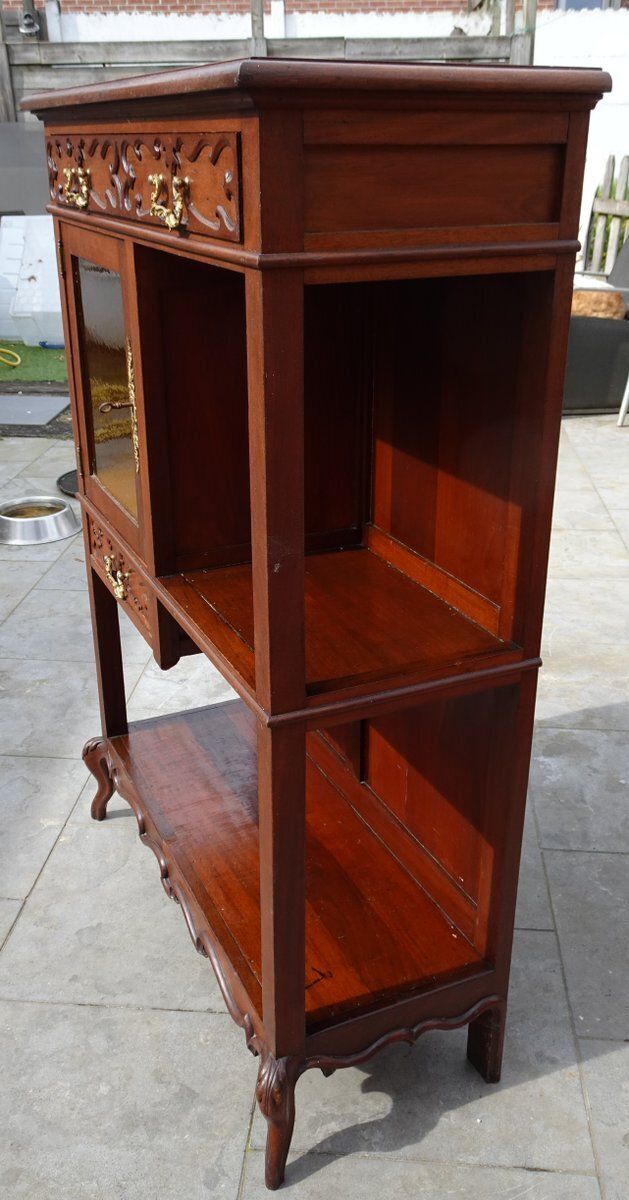 Art Nouveau Small Cabinet Display With Glass, 1920s photo Furniture