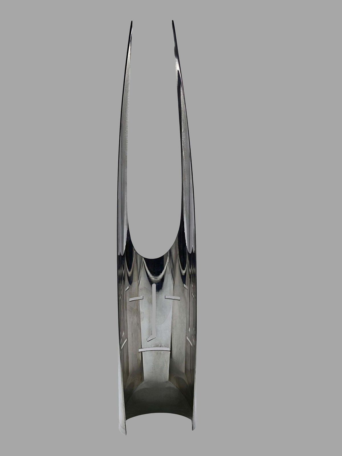 Gio Ponti For Lino Sabattini Sculpture In Metal "Horned Mask," Italy 1970 photo for sale