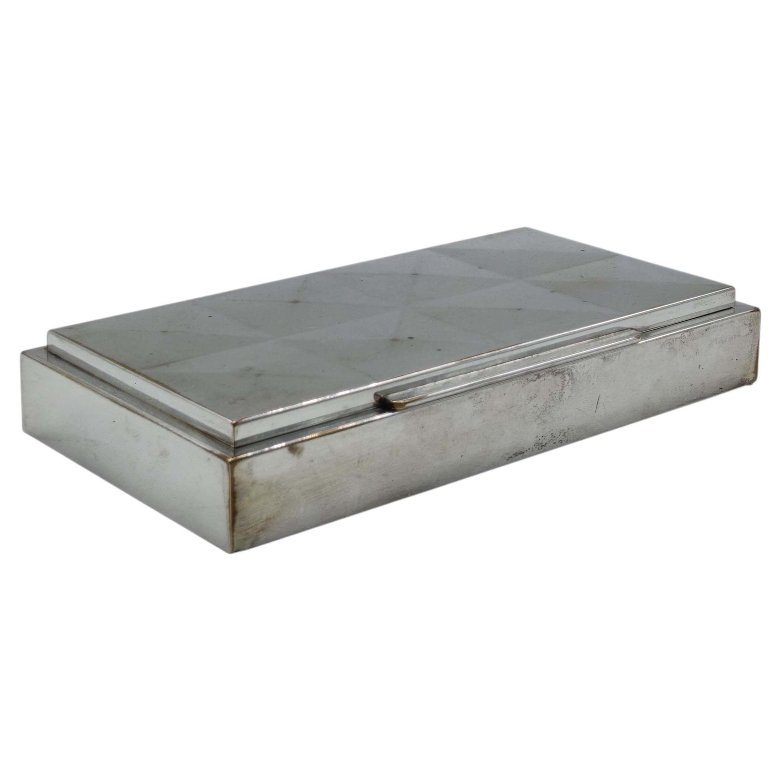 Wmf Elegant Silver Metal Cigarette Box, Germany 1930s