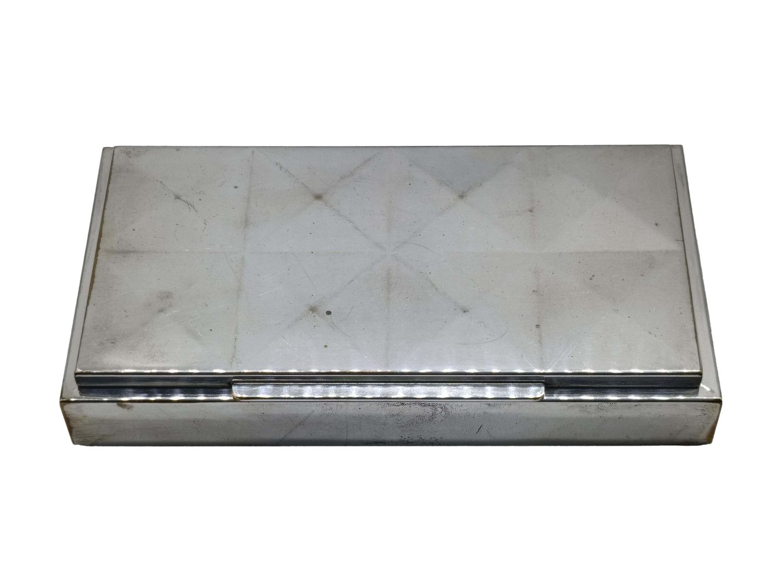 Wmf Elegant Silver Metal Cigarette Box, Germany 1930s photo for sale