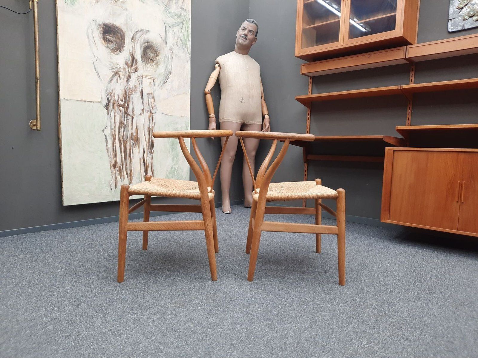 Wishbone Chairs By Hans Wegner For Carl Hansen & Son, 1960s, Set Of 2 photo vinterior