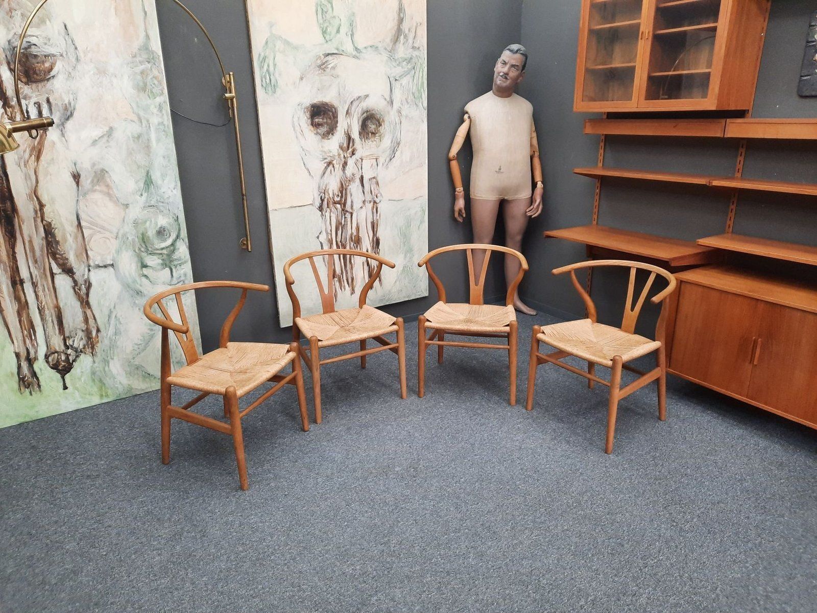 Wishbone Chairs By Hans Wegner For Carl Hansen & Son, 1960s, Set Of 4 photo for sale