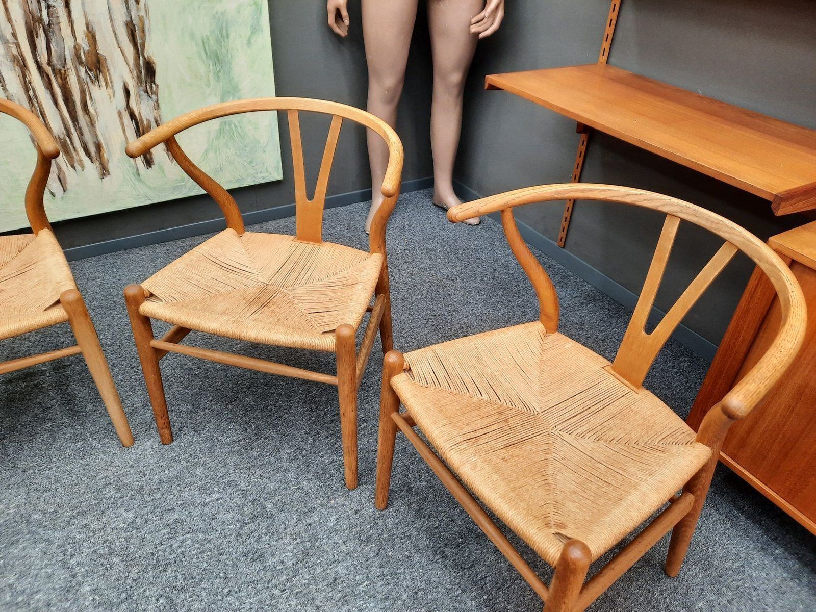 2437.0 Wishbone Chairs By Hans Wegner For Carl Hansen & Son, 1960s, Set Of 4 photo
