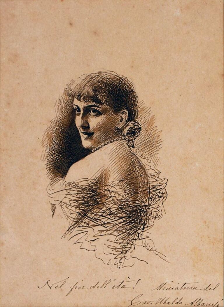 Ubaldo Albanesiin The Prime Of Life   Nel Fiore Dell'età   Drawing By Ubaldo Albanesi   1900s1900s