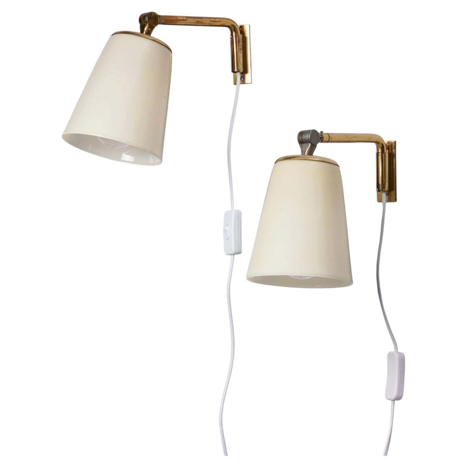 Pair Of Model 50 082 Wall Lights, Lisa Johansson Pape, Orno Oy, 1950s photo furniture