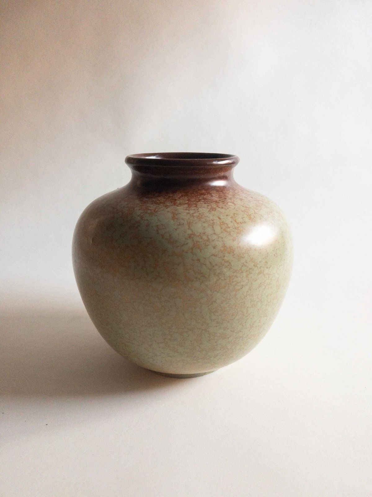 Home Decor Large Carstens Uffrecht Vase   Art Deco 1930s Mint Speckled Classic Vase photo