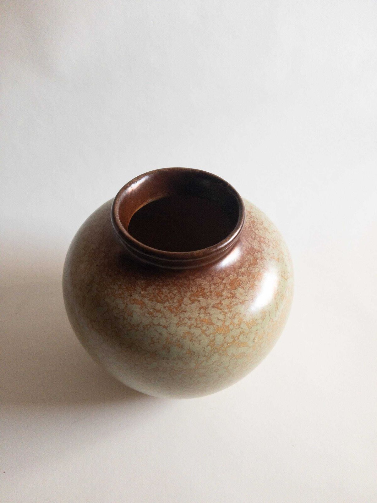 photo vinterior Large Carstens Uffrecht Vase   Art Deco 1930s Mint Speckled Classic Vase