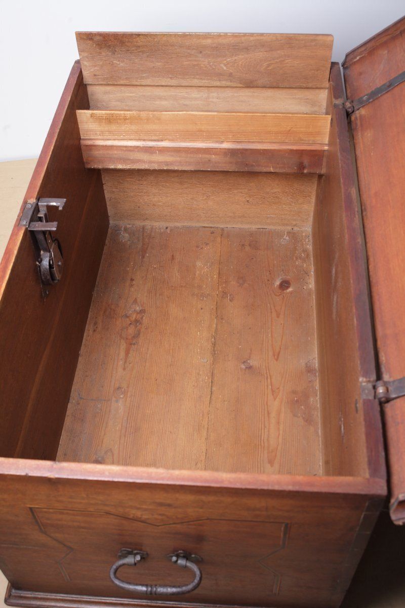 Antique Baroque Oak Chest, 1750s photo vintage