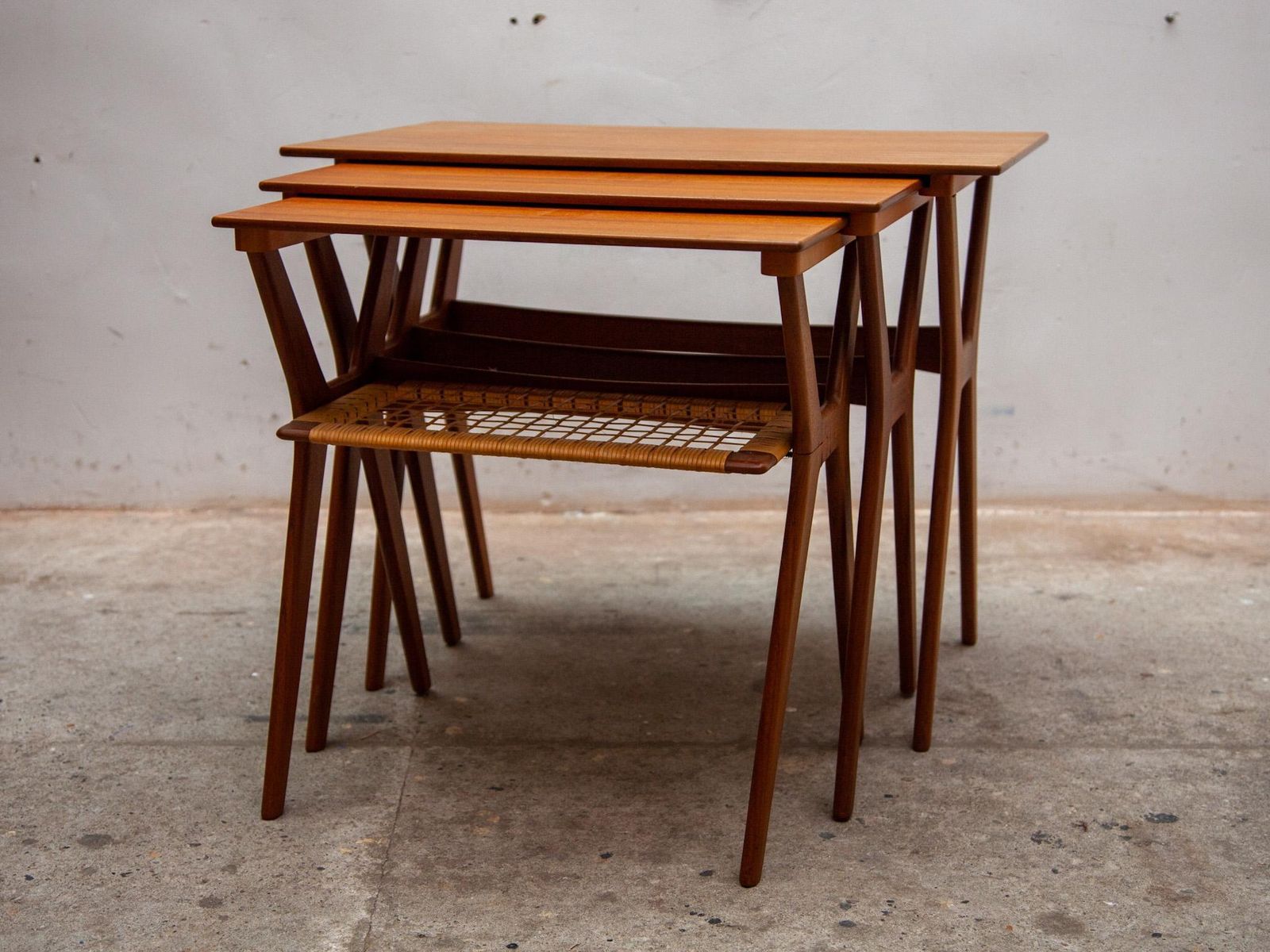 Set Of Three Nesting Tables Designed By Johannes Andersen For Silkeborg, 1960s photo 1598.0