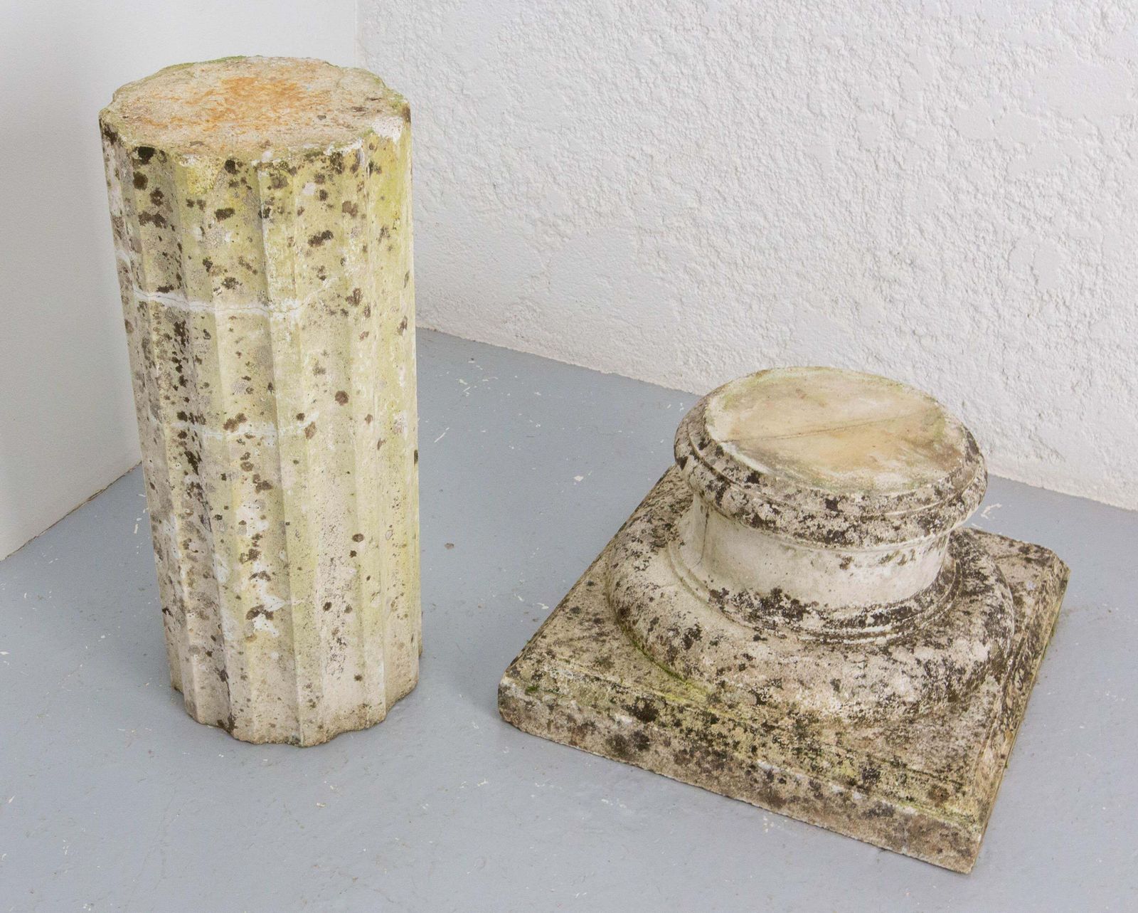 Pair Of Garden Cement Column French, Mid 20th Century photo buy