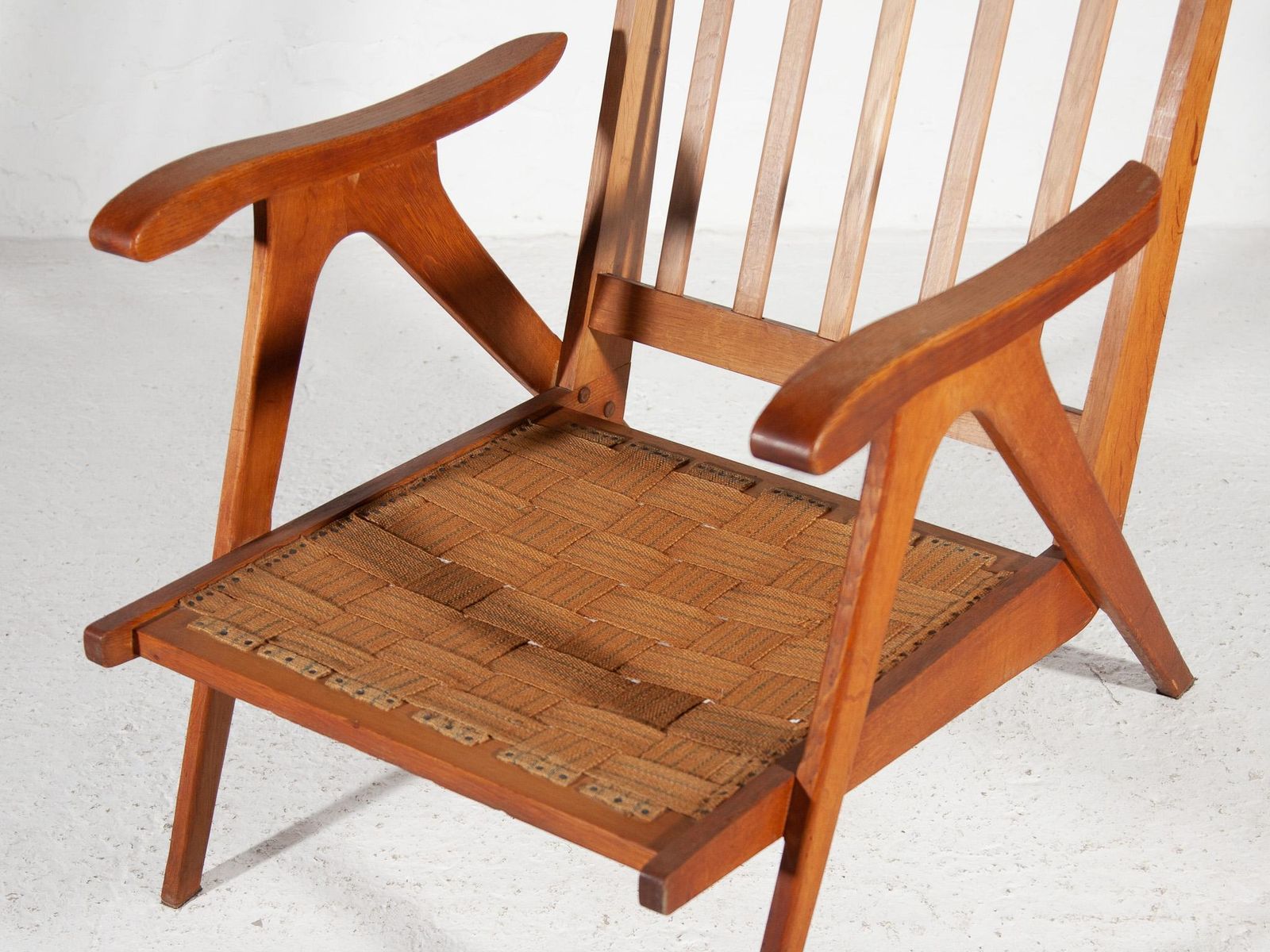 photo buy 1950 Midcentury Modern Rob Parry Set Of Two Teak Lounge Chairs