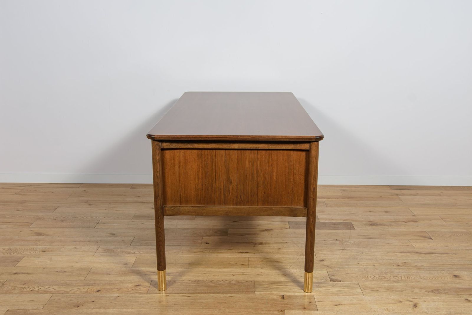 Mid Century Teak Desk By Sten Blomberg For Seffle Möbelfabrik, Sweden, 1960s photo vinterior