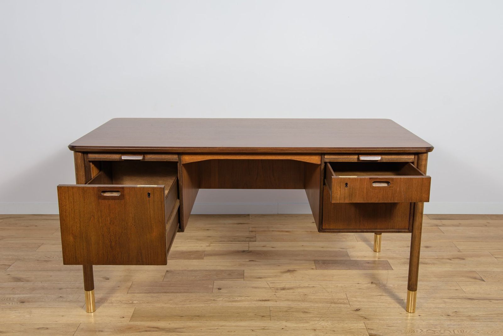 photo furniture Mid Century Teak Desk By Sten Blomberg For Seffle Möbelfabrik, Sweden, 1960s