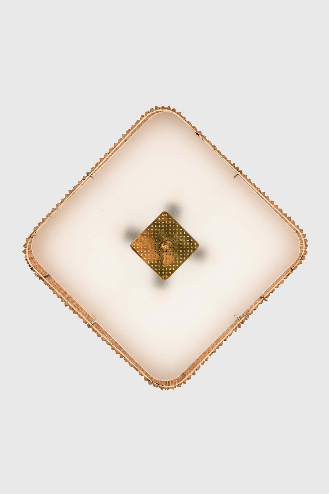 Ceiling Lamp In Brass And Glass By Paavo Tynell, 1940s photo Lighting