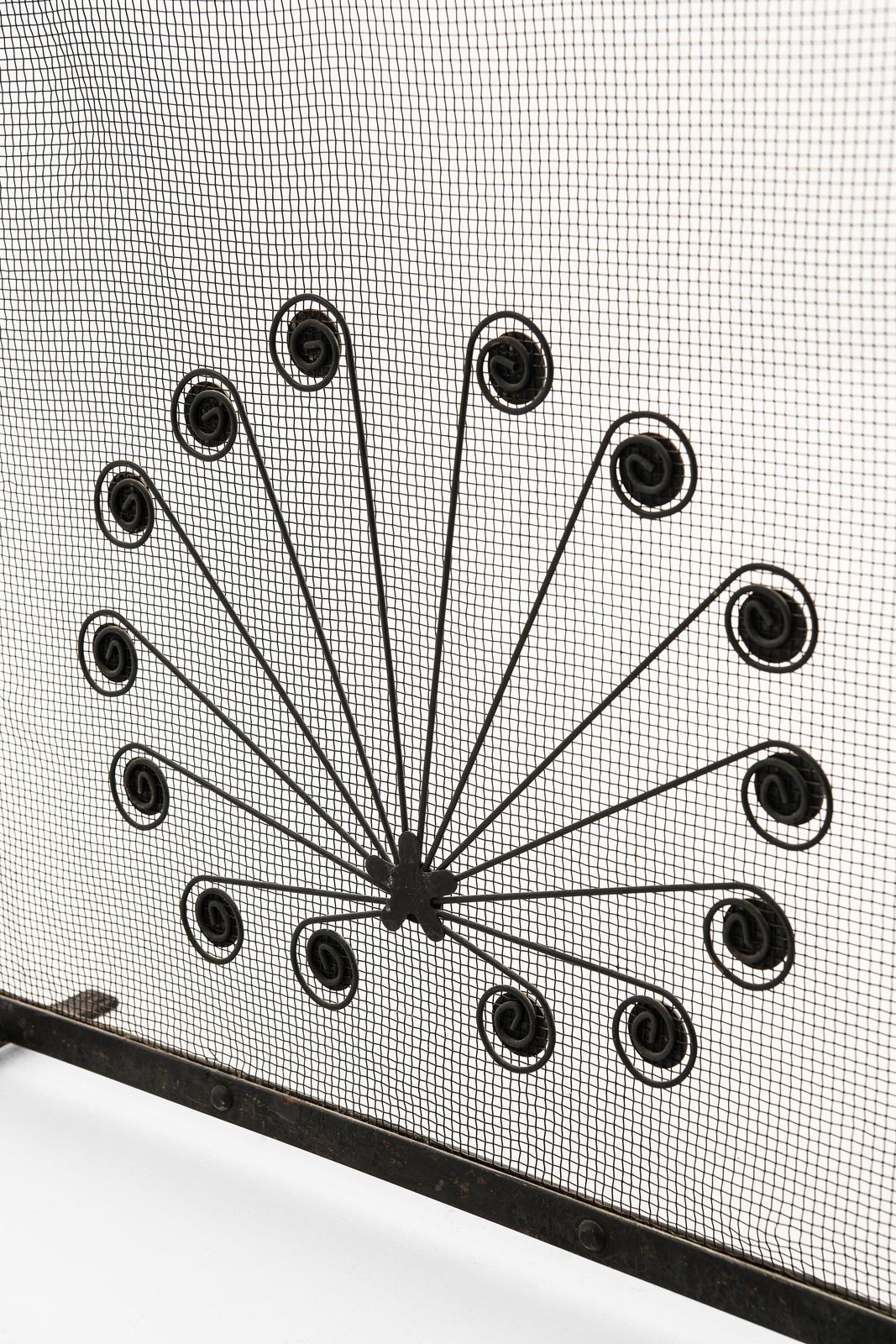 Fire Screen In Metal By Gunnar Ander, 1960s photo Home Fixtures