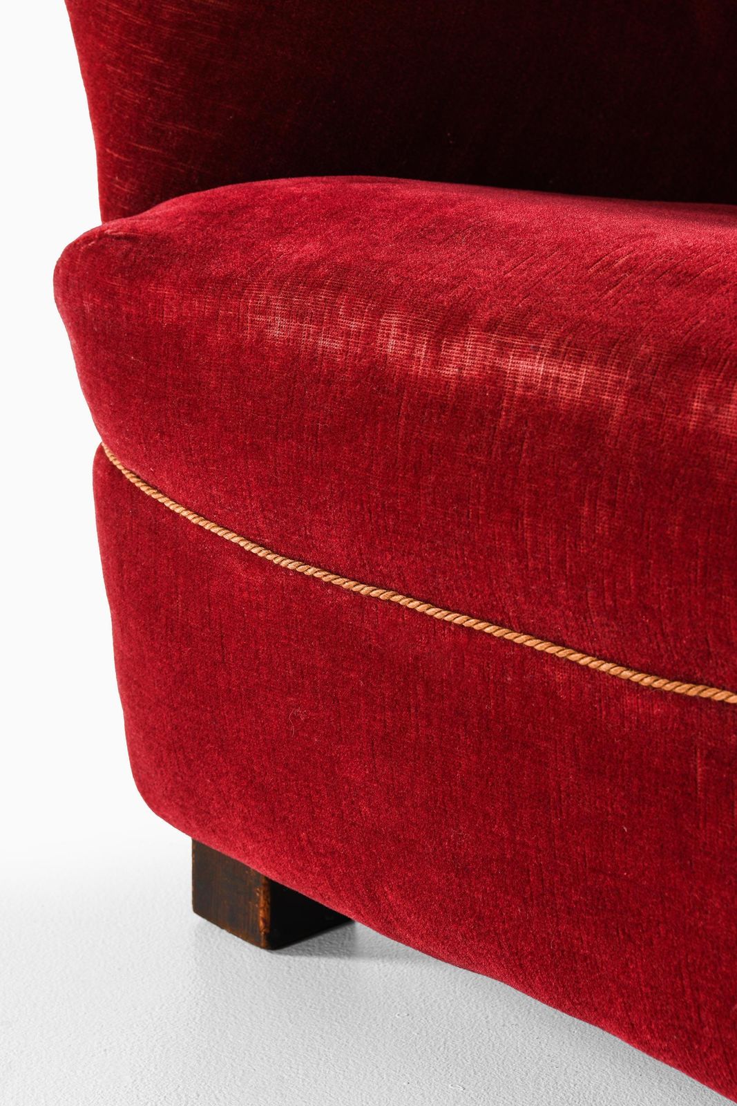 Rare Large Wingback Easy Chair In Fabric And Oak, 1930s photo Furniture