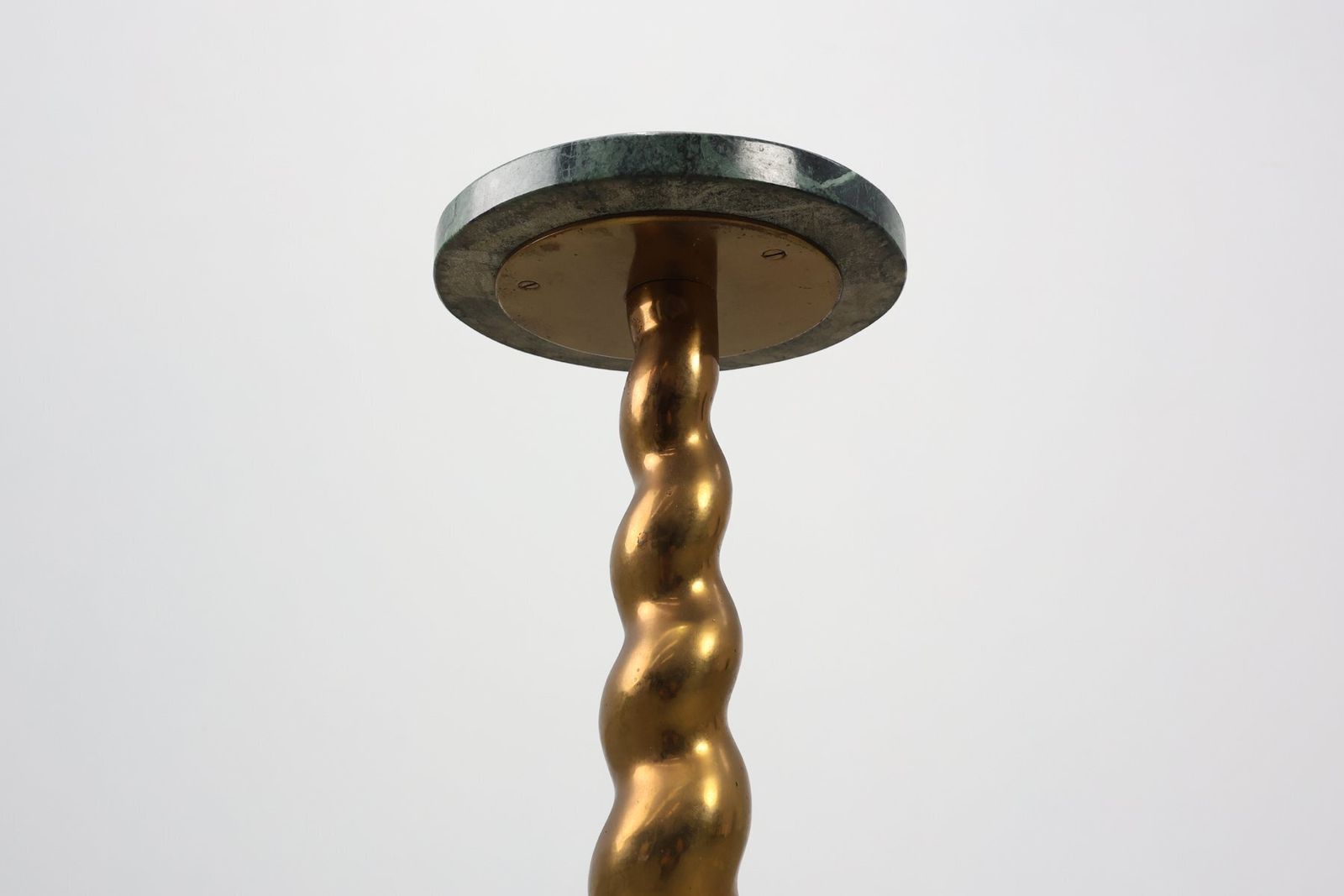 Art Deco Side Table With Green Marble Top And Bronze Base, Belgium, 1925 photo 1724.0
