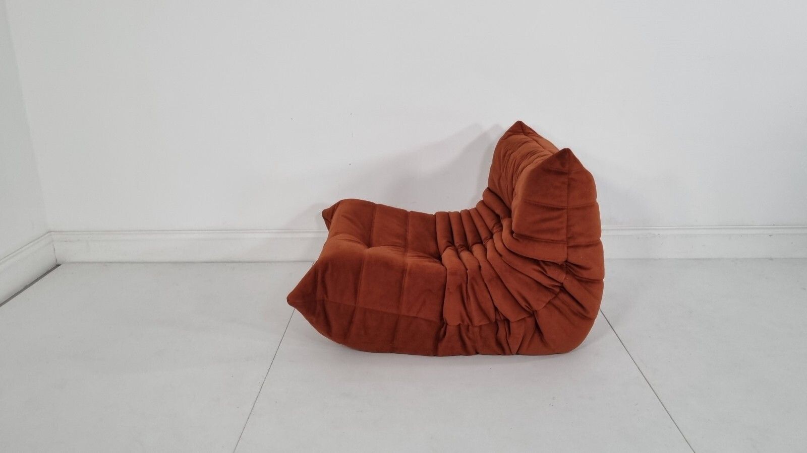 photo furniture Ligne Roset Togo Chair In Luxurious Russet Alcantara Immaculate